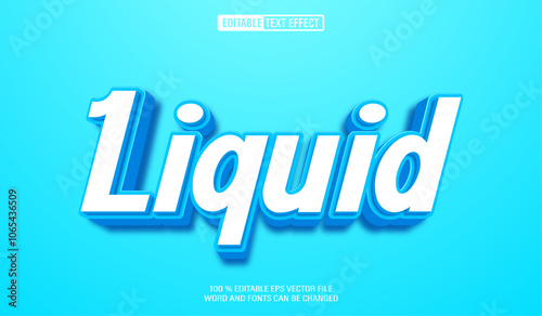 Editable 3d text style effect - Clean Liquid text effect Template
