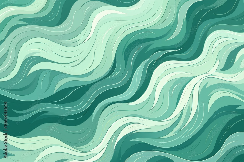 Fototapeta premium Abstract emerald green wave captivating water textures against a crisp background