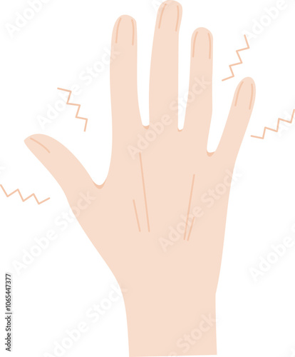 Hand with Tremor Symptom Illustration