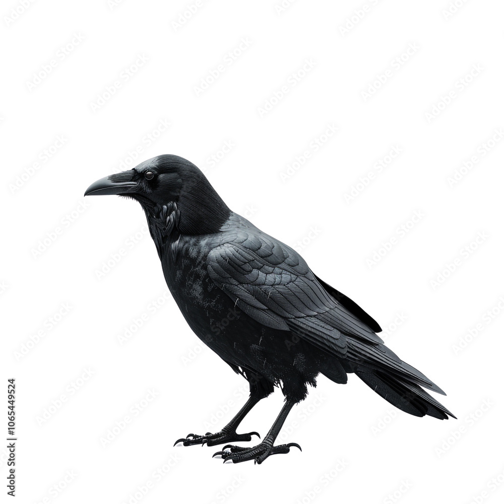 Fototapeta premium Black Raven on a Black Background