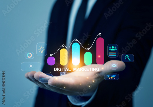 Digital marketing for promotion of products with social media, email, website and channel search engine.Digital Marketing development and goals strategy.Attract organic traffic for big sales.	 photo