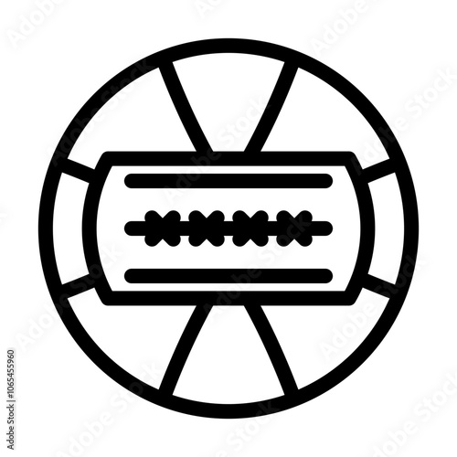 medicine ball fitness tool line icon vector. medicine ball fitness tool sign. isolated contour symbol black illustration