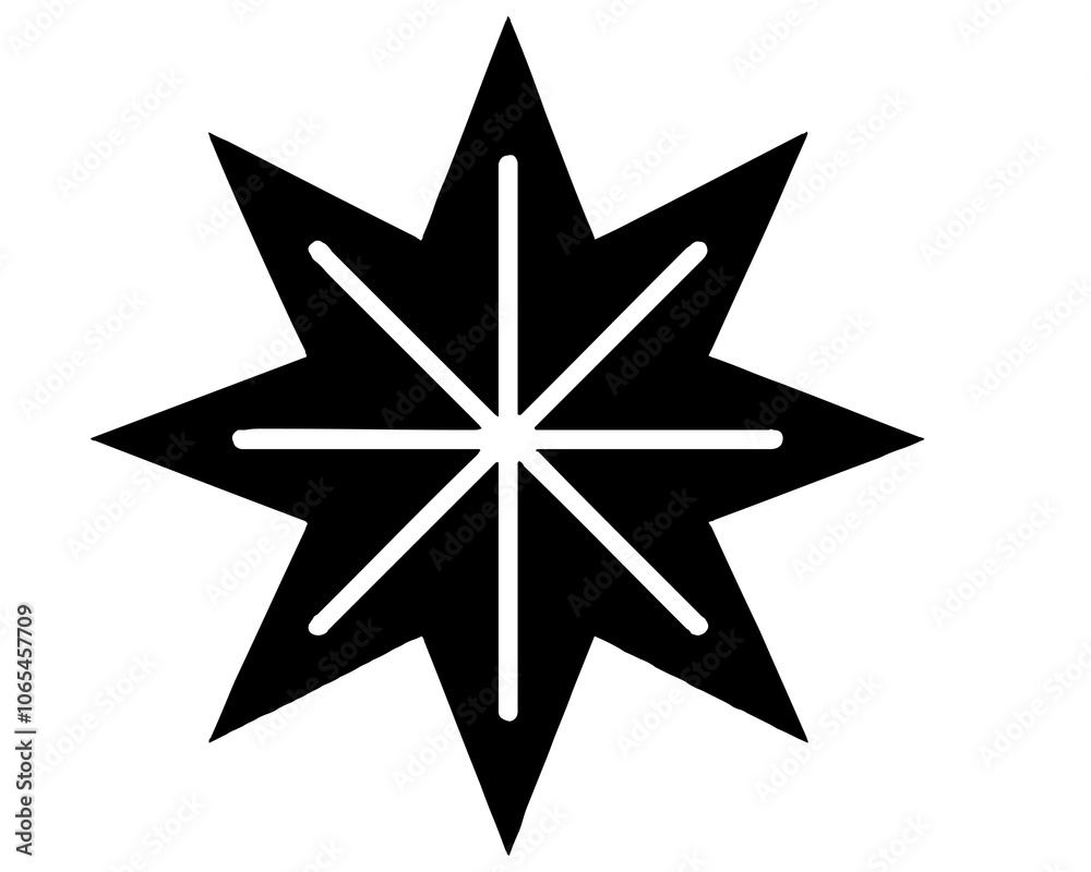 Obraz premium Add bold cultural flair with tribal star graphics Perfect for designs that embrace heritage symbolism and intricate geometric style