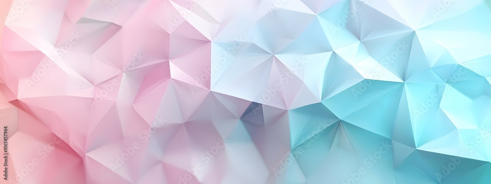 Fototapeta premium Abstract geometric shapes in pastel colors on a white background, clean lines, minimalist