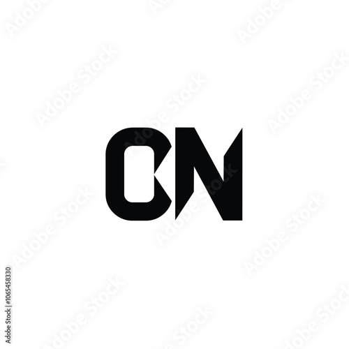 CN monogram logo design letter text name symbol monochrome logotype alphabet character simple logo