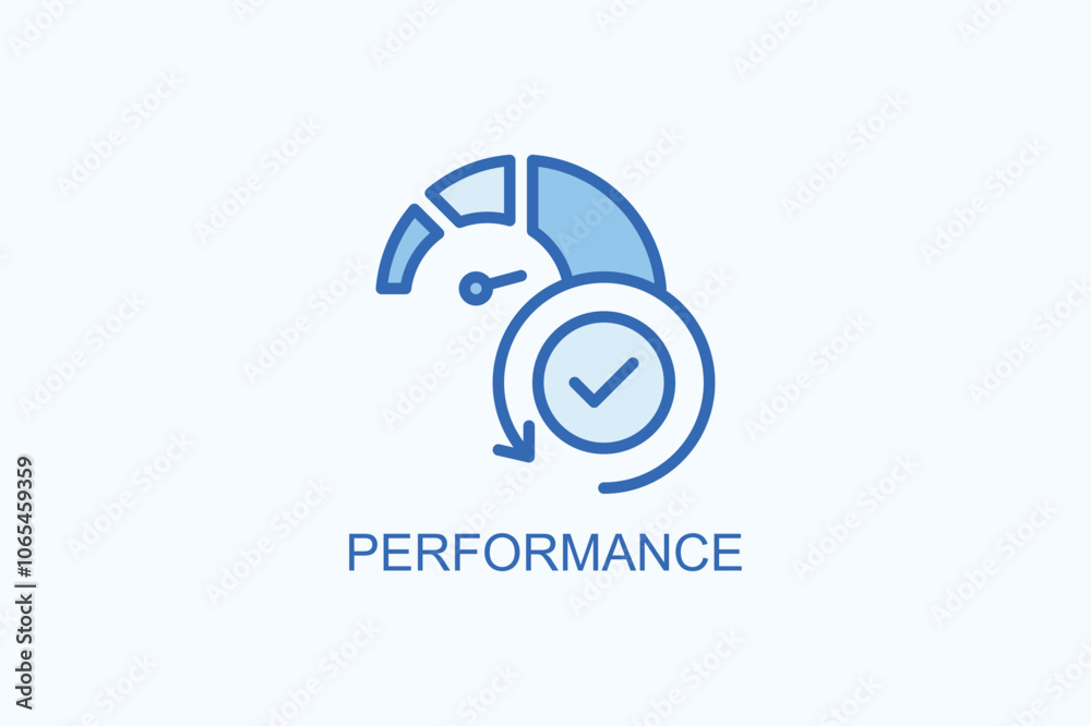 Obraz premium Performance vector or logo sign symbol illustration