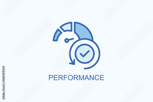 Performance vector  or logo sign symbol illustration