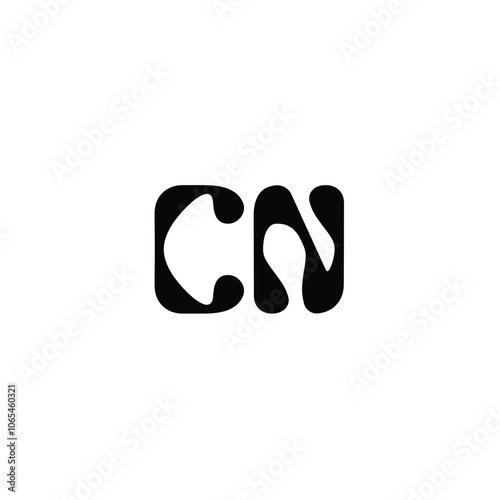 CN monogram logo design letter text name symbol monochrome logotype alphabet character simple logo