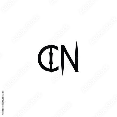 CN monogram logo design letter text name symbol monochrome logotype alphabet character simple logo