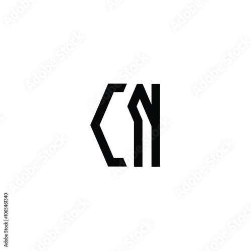 CN monogram logo design letter text name symbol monochrome logotype alphabet character simple logo