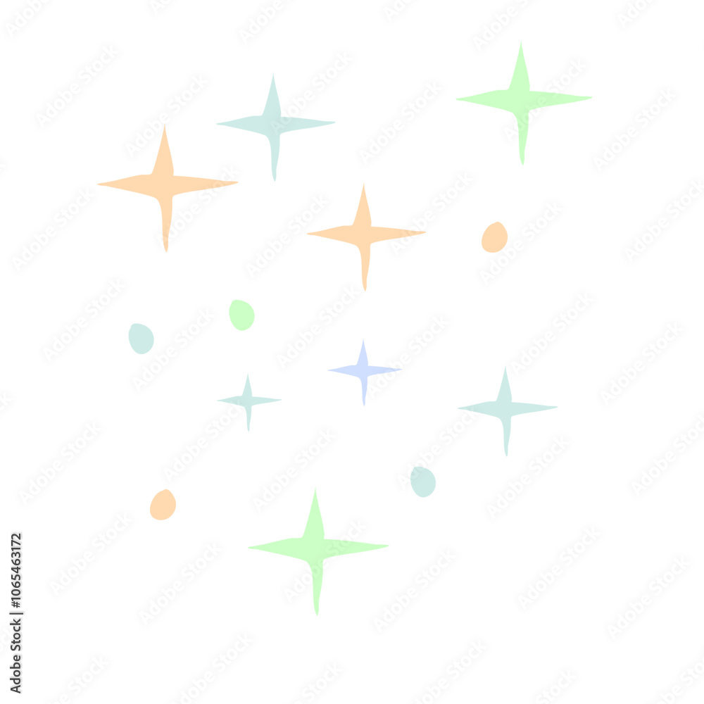 Obraz premium Children day star doodle