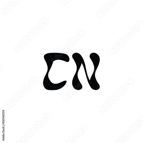 CN monogram logo design letter text name symbol monochrome logotype alphabet character simple logo