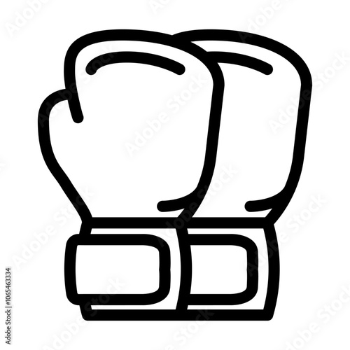 boxing gloves fitness tool line icon vector. boxing gloves fitness tool sign. isolated contour symbol black illustration