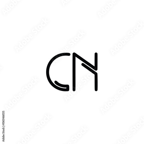 CN monogram logo design letter text name symbol monochrome logotype alphabet character simple logo