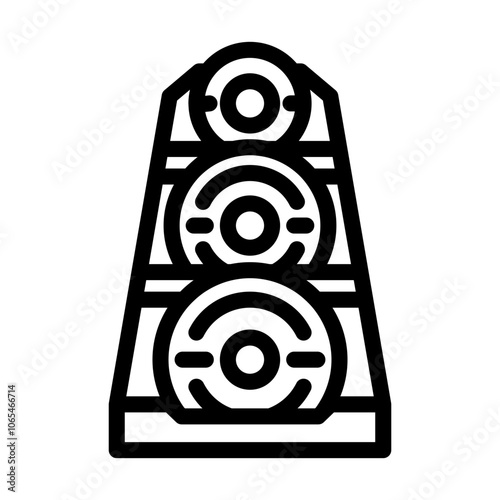 weight plates fitness tool line icon vector. weight plates fitness tool sign. isolated contour symbol black illustration