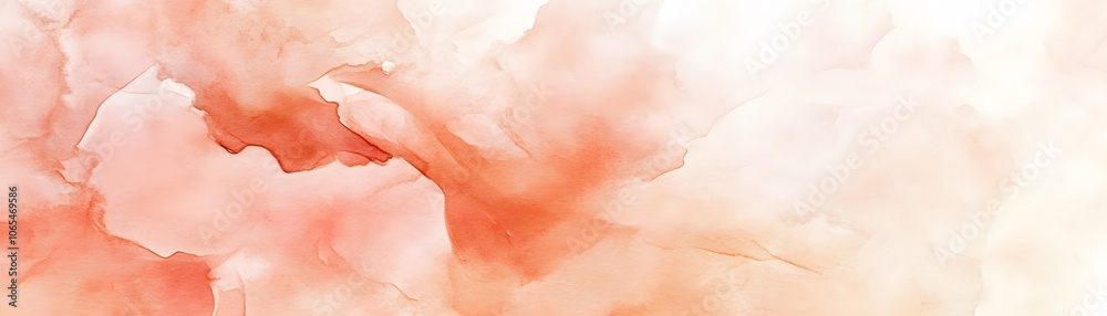 Fototapeta premium Abstract Watercolor Background with Orange and White Hues
