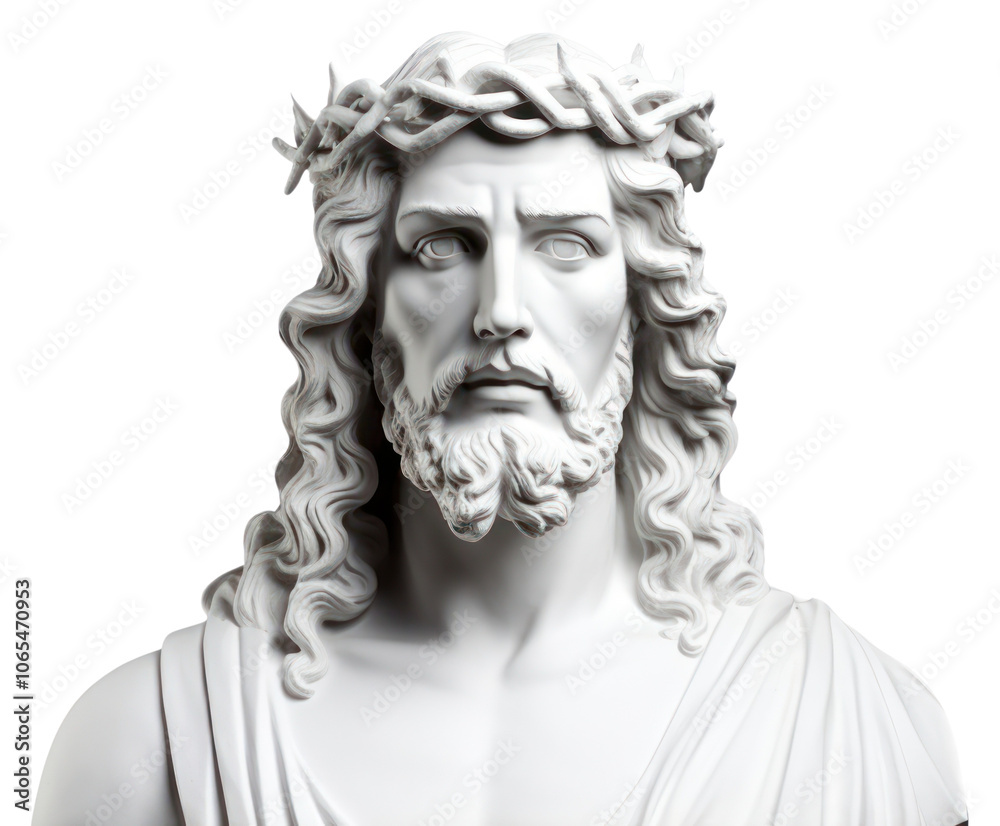 Obraz premium PNG Greek sculpture jesus statue photography portrait.