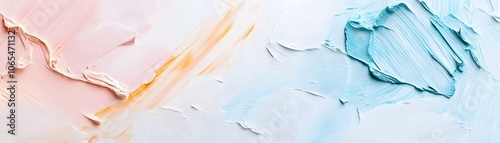 Wallpaper Mural Abstract Textured Painting with Pink, Blue, and Orange Strokes Torontodigital.ca