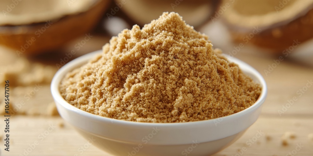 Organic abstract background featuring coconut sugar in natural brown tones with smooth texture health eating concept Organic abstract background featuring coconut sugar in natural brown tones with smooth texture health eating concept