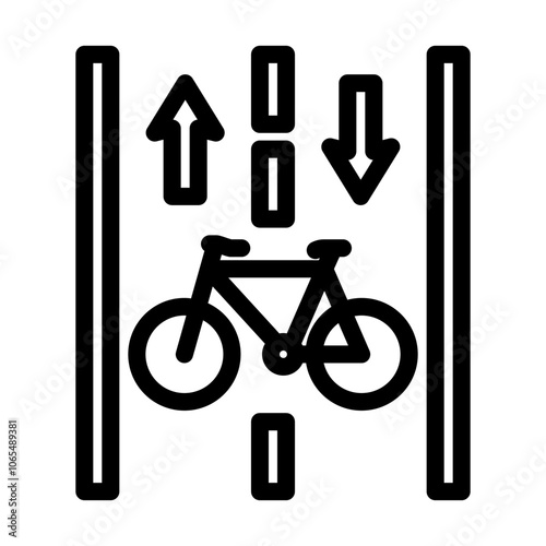 bicycle friendly infrastructure green line icon vector. bicycle friendly infrastructure green sign. isolated contour symbol black illustration