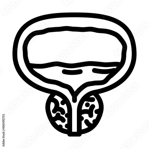 prostate health man disease line icon vector. prostate health man disease sign. isolated contour symbol black illustration