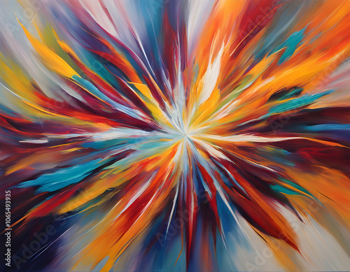 Dynamic radial lines and bright colors background