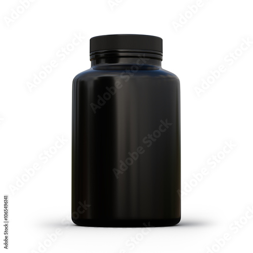 Mockup-Friendly Digital Image of Supplement Pill Bottle