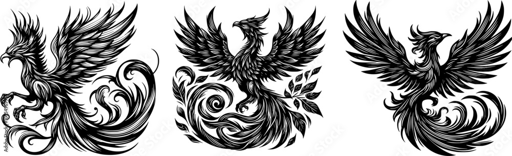 Obraz premium tattoo design phoenix