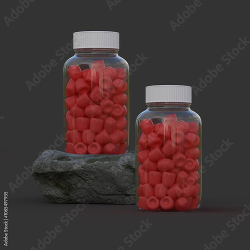 Mockup friendly image of gummy bottle