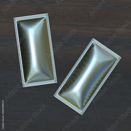 Mockup-Friendly Digital Image of Sachets Packets