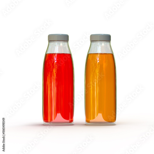Mockup-Friendly Digital Image of Juice Bottle