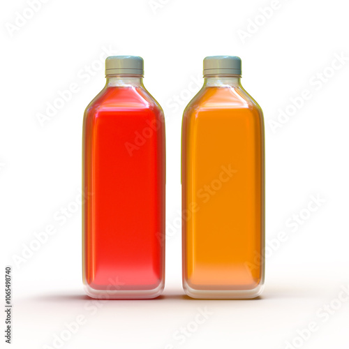 Mockup-Friendly Digital Image of Juice Bottle