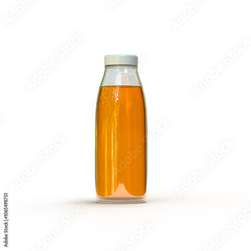 Mockup-Friendly Digital Image of Juice Bottle