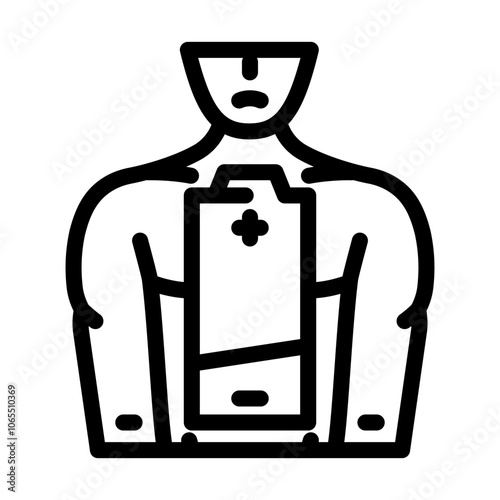 chronic fatigue syndrome line icon vector. chronic fatigue syndrome sign. isolated contour symbol black illustration