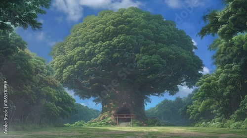 幻想的なジブリの世界、ループアニメーション、壁紙