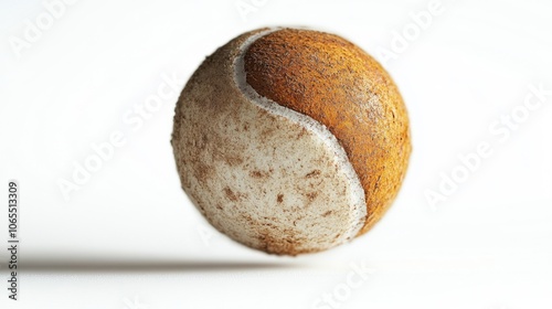A Tennis Ball Covered in Dirt