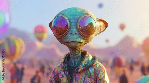 Vibrant portraits of aliens experiencing everyday life on earth a sci fi journey of encounters