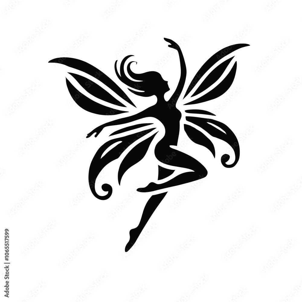 Fototapeta premium Fairy Silhouette with Wings