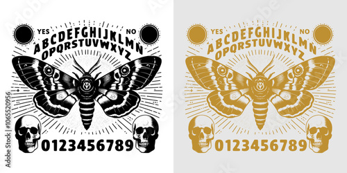 retro ouija pattern