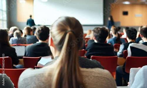 Students studying in the lecture or conference room