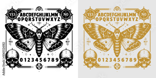 minimalist ouija board style