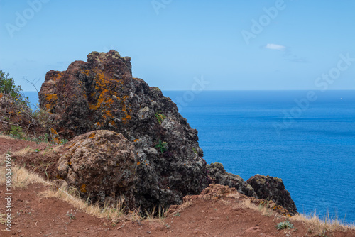 View on the Atlantic ocean, Canico, Madeira, Portugal photo