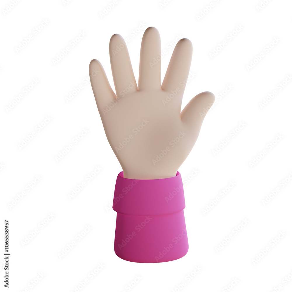 Fototapeta premium 3D Graphic Woman Waving Pose 