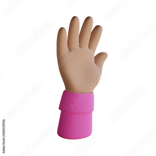 3D Graphic Woman Waving Pose 