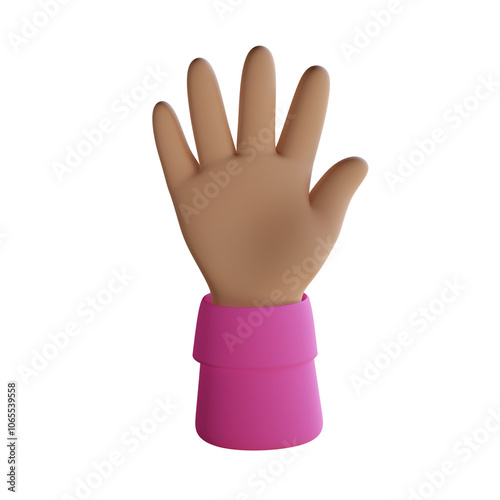 3D Graphic Woman Waving Pose 