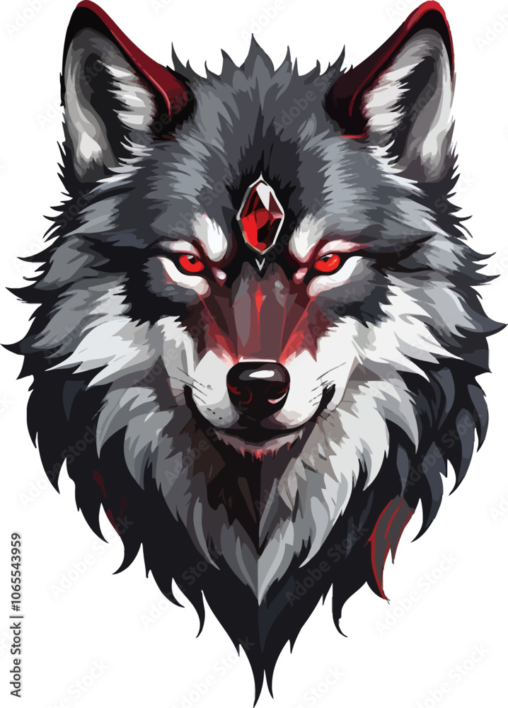 Obraz premium Wolf head mascot vector illustration