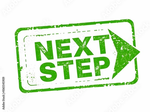 Next Step text stamp 