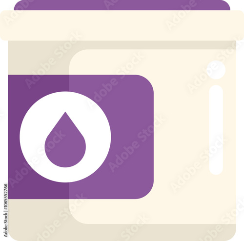 Cosmetic cream jar with water drop logo suggesting moisturizing effect, ideal for beauty and skincare marketing