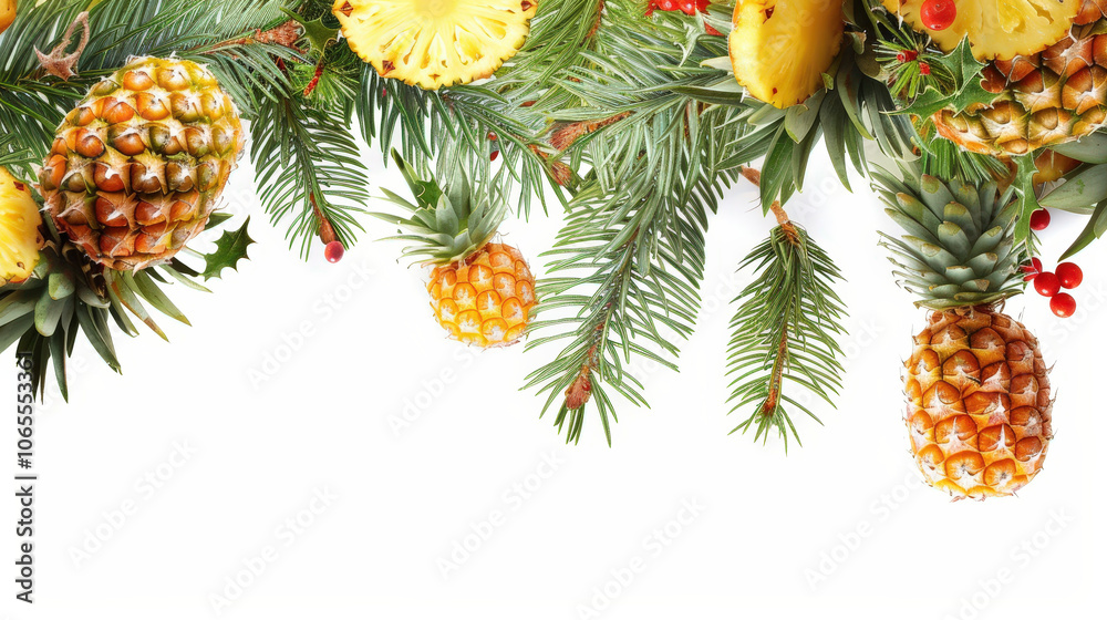 Fototapeta premium christmas tree with pineapples