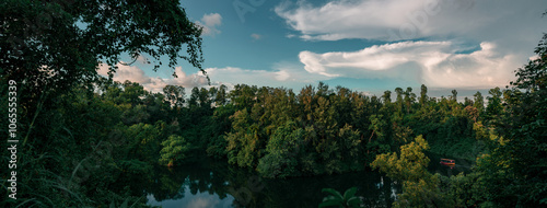 Foy's Lake panoramic beautiful view photo